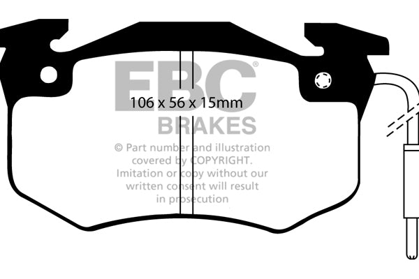 Pastiglie Freni EBC Ultimax Anteriore RENAULT 5 1.0 Cv  dal 1985 al 1987 Pinza Bendix Diametro disco 238mm