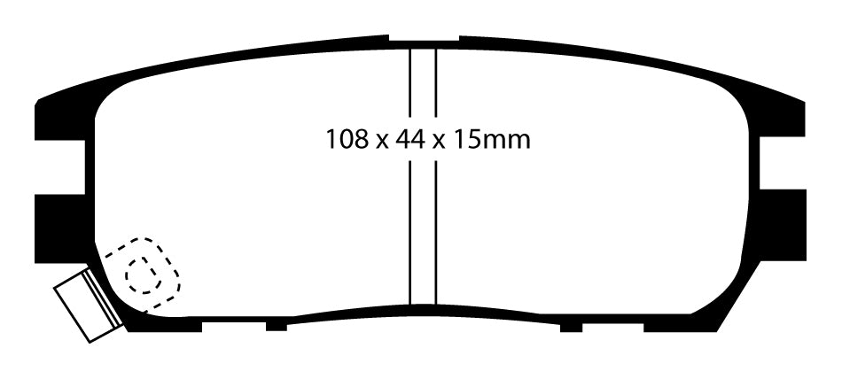 Pastiglie Freni Sportive EBC Gialle Posteriore MITSUBISHI Delica 2.4 Cv  dal 1994 al 1997 Pinza  Diametro disco 0mm