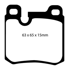 Pastiglie Freni Sportive EBC Gialle Posteriore PORSCHE 911 (964) 3.6 Carrera Cv  dal 1989 al 1992 Pinza ATE Diametro disco 299mm