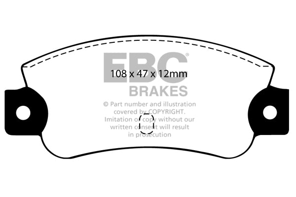 Pastiglie Freni EBC Ultimax Posteriore LANCIA Dedra 1.8 Cv  dal 1989 al 1994 Pinza Bendix Diametro disco 240mm