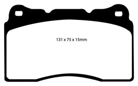 Pastiglie Freni EBC Blu Anteriore HONDA Civic (10th Gen) FK8 2.0 Turbo Type-R Cv 320 dal 2017 al 2022 Pinza Brembo Diametro disco 350mm