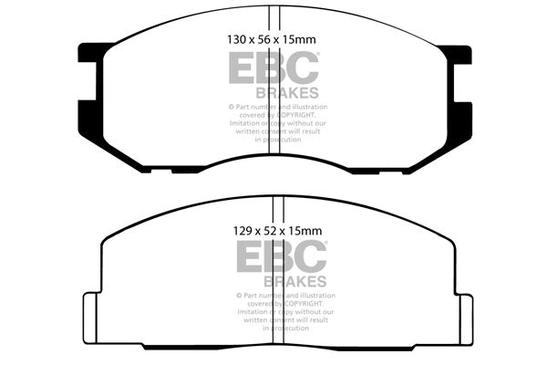 Pastiglie Freni EBC Ultimax Anteriore TOYOTA Spacecruiser YR20 1.8 Cv  dal 1983 al 1985 Pinza  Diametro disco 255mm