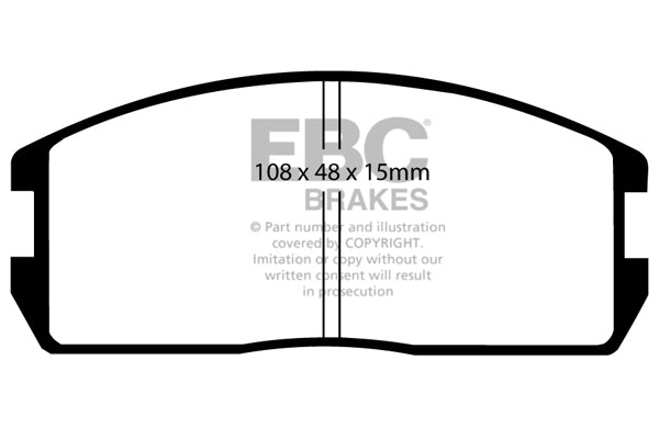 Pastiglie Freni EBC Ultimax Anteriore MITSUBISHI Chariot 1.6 Cv  dal 1982 al 1986 Pinza Sumitomo Diametro disco 0mm