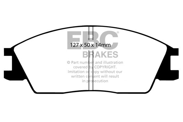 Pastiglie Freni EBC Ultimax Anteriore HONDA Accord AC 1.6 Cv  dal 1984 al 1986 Pinza  Diametro disco 242mm