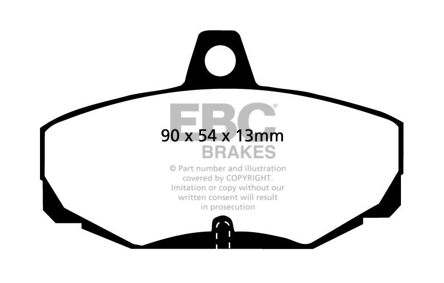 Pastiglie Freni EBC Blu Posteriore FORD Sierra 2.0 Cv  dal 1987 al 1990 Pinza Girling/TRW Diametro disco 253mm