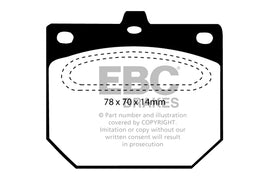 Pastiglie Freni EBC Ultimax Anteriore NISSAN 280C 430 2.8 Cv  dal 1980 al 1984 Pinza  Diametro disco 0mm