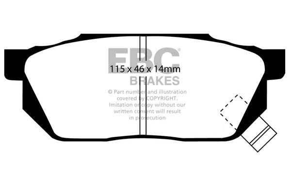 Pastiglie Freni EBC Ultimax Anteriore HONDA Civic (4th Gen) EC 1.3 Cv  dal 1987 al 1991 Pinza Akebono Diametro disco 231mm