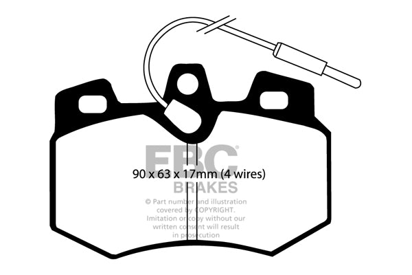 Pastiglie Freni EBC Ultimax Anteriore CITROEN AX 1.4 Cv  dal 1986 al 1992 Pinza Girling/TRW Diametro disco 247mm