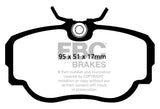 Pastiglie Freni EBC Blu Anteriore BMW Serie 3 (E30) 316 1.6 Cv  dal 1982 al 1993 Pinza Girling/TRW Diametro disco 260mm