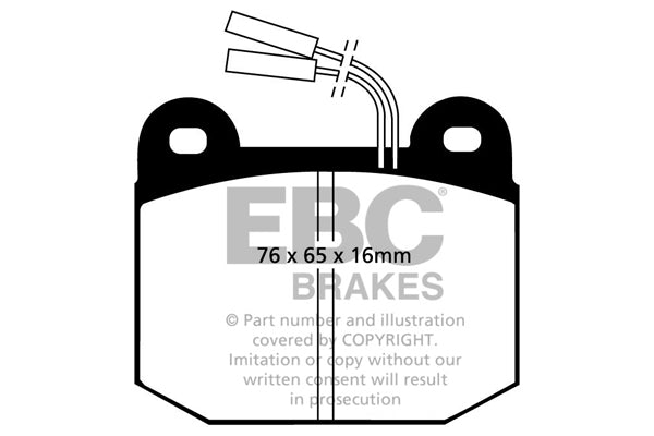 Pastiglie Freni EBC Ultimax Anteriore ALFA ROMEO 75 1.8 Turbo Cv  dal 1986 al 1989 Pinza ATE Diametro disco 269mm