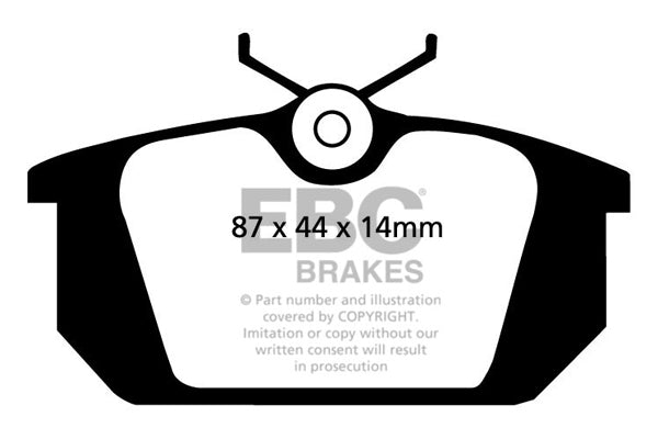 Pastiglie Freni EBC Ultimax Posteriore ALFA ROMEO 145 1.4 Cv  dal 1994 al 1996 Pinza Girling/TRW Diametro disco 240mm