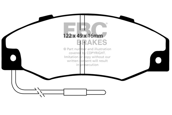 Pastiglie Freni EBC Ultimax Anteriore RENAULT 21 2.0 Cv  dal 1986 al 1996 Pinza Bendix Diametro disco 285mm