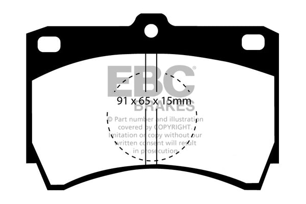 Pastiglie Freni EBC Ultimax Anteriore MAZDA 323 1.7 D Cv  dal 1986 al 1989 Pinza  Diametro disco 238mm