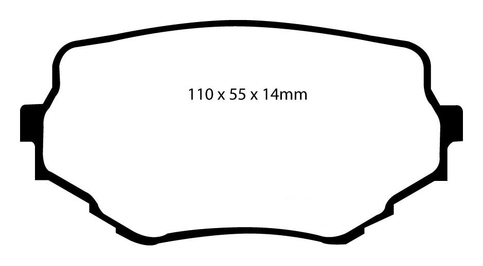 Pastiglie Freni EBC Extra-Duty Verdi Serie 6000 Anteriore SUZUKI Grand Vitara T52 - 5 Door 2 Cv  dal 1999 al 2006 Pinza Sumitomo Diametro disco 310mm