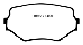 Pastiglie Freni EBC Extra-Duty Verdi Serie 6000 Anteriore SUZUKI Grand Vitara T52 - 5 Door 2 Cv  dal 1999 al 2006 Pinza Sumitomo Diametro disco 310mm
