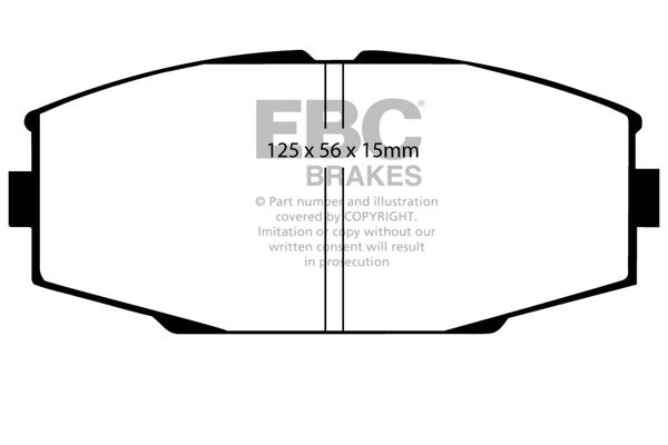 Pastiglie Freni EBC Ultimax Anteriore TOYOTA Crown 2.8 Cv  dal 1983 al 1987 Pinza  Diametro disco 0mm