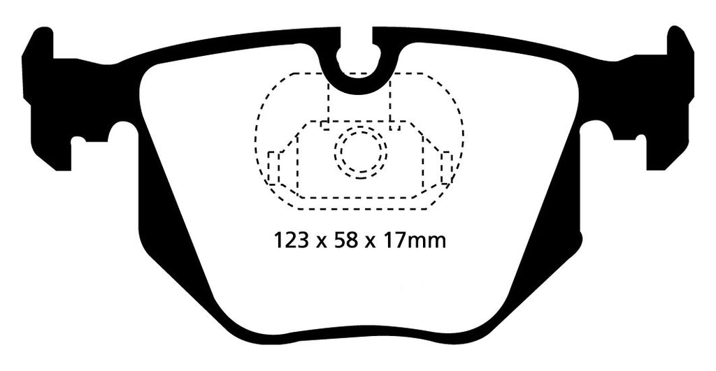 Pastiglie Freni EBC Extra-Duty Verdi Serie 6000 Posteriore BMW X3 (E83) 2 Cv  dal 2005 al 2010 Pinza ATE Diametro disco 320mm