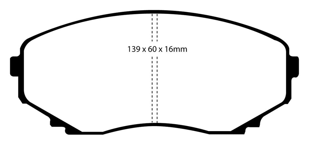 Pastiglie Freni EBC Extra-Duty Verdi Serie 6000 Anteriore MAZDA MPV 2.0 Cv  dal 1999 al 2001 Pinza  Diametro disco 274mm