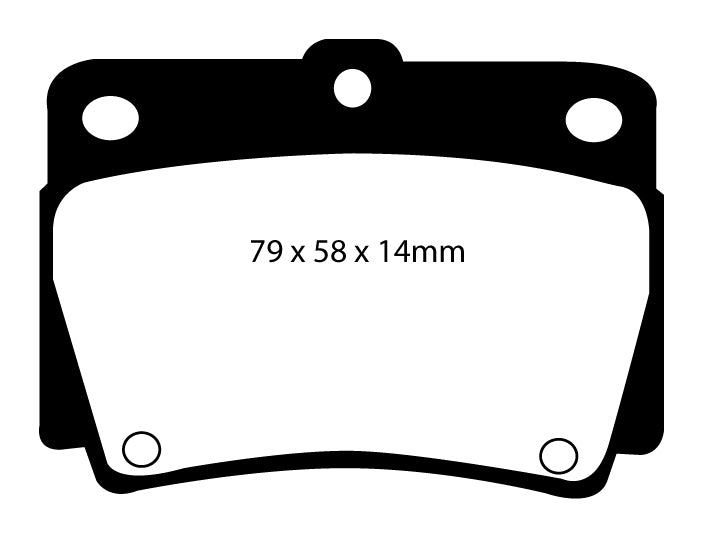 Pastiglie Freni EBC Extra-Duty Verdi Serie 6000 Posteriore MITSUBISHI Challenger 2.5 TD Cv  dal 1999 al 2000 Pinza  Diametro disco 315mm