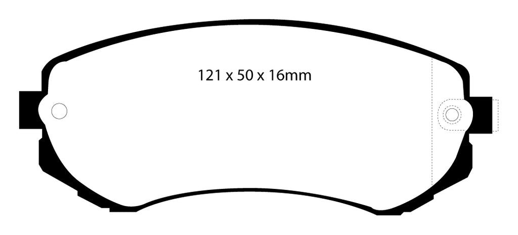 Pastiglie Freni EBC Extra-Duty Verdi Serie 6000 Posteriore NISSAN Patrol Y61 2.8 TD Cv  dal 1998 al 2001 Pinza  Diametro disco 316mm