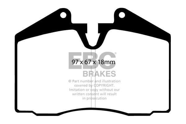 Pastiglie Freni EBC Ultimax Posteriore PORSCHE 928 4.7 Cv 310 dal 1985 al 1986 Pinza Brembo Diametro disco 299mm