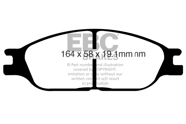 Pastiglie Freni EBC Extra-Duty Verdi Serie 6000 Anteriore FORD Windstar 3 Cv 147 dal 1999 al 2001 Pinza  Diametro disco 282mm