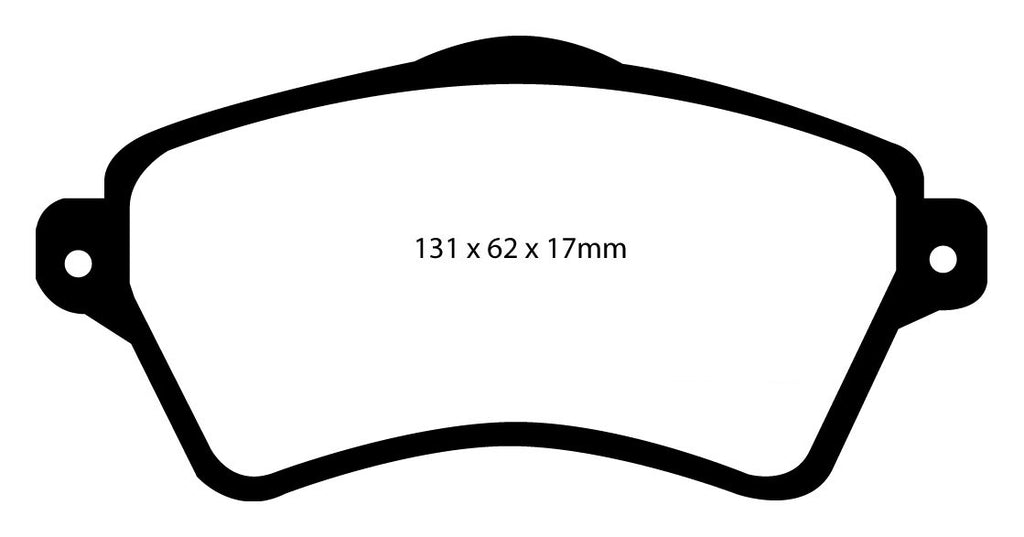 Pastiglie Freni EBC Extra-Duty Verdi Serie 6000 Anteriore LAND ROVER Freelander 1.8 Cv  dal 2000 al 2006 Pinza TRW Diametro disco 277mm