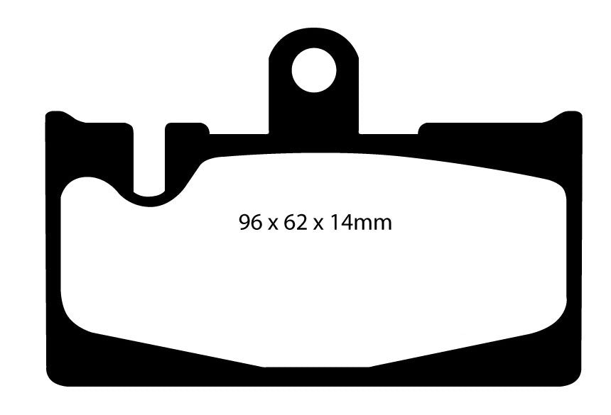 Pastiglie Freni EBC Extra-Duty Verdi Serie 6000 Posteriore LEXUS RX300 3 Cv  dal 2000 al 2003 Pinza  Diametro disco 288mm