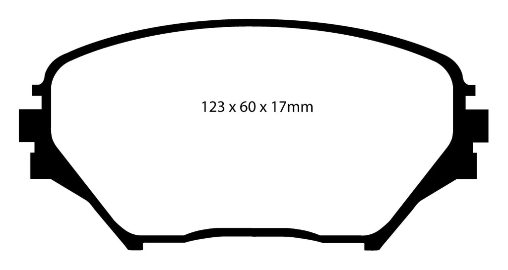 Pastiglie Freni EBC Extra-Duty Verdi Serie 6000 Anteriore TOYOTA Rav 4 XA20 1.8 Cv  dal 2000 al 2006 Pinza Akebono Diametro disco 275mm