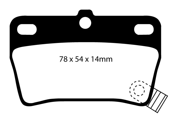 Pastiglie Freni EBC Extra-Duty Verdi Serie 6000 Posteriore TOYOTA Rav 4 XA20 1.8 Cv  dal 2000 al 2006 Pinza Akebono Diametro disco 303mm