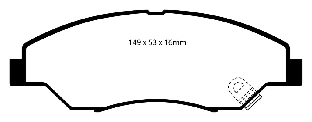 Pastiglie Freni EBC Extra-Duty Verdi Serie 6000 Anteriore KIA Retona 2 Cv  dal 2000 al 2003 Pinza  Diametro disco 285mm