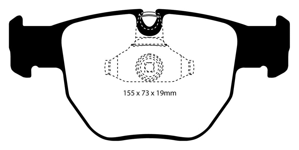 Pastiglie Freni EBC Extra-Duty Verdi Serie 6000 Anteriore LAND ROVER Range Rover L322 2.7 TD Cv  dal 2004 al 2005 Pinza ATE Diametro disco 297mm