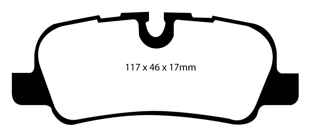 Pastiglie Freni EBC Extra-Duty Verdi Serie 6000 Posteriore LAND ROVER Discovery 3 2.7 TD Cv 190 dal 2004 al 2009 Pinza TRW Diametro disco 325mm