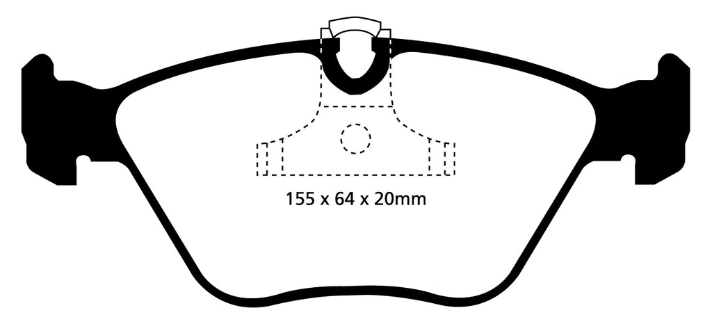 Pastiglie Freni EBC Extra-Duty Verdi Serie 6000 Anteriore BMW X3 (E83) 2 Cv  dal 2005 al 2010 Pinza ATE Diametro disco 325mm