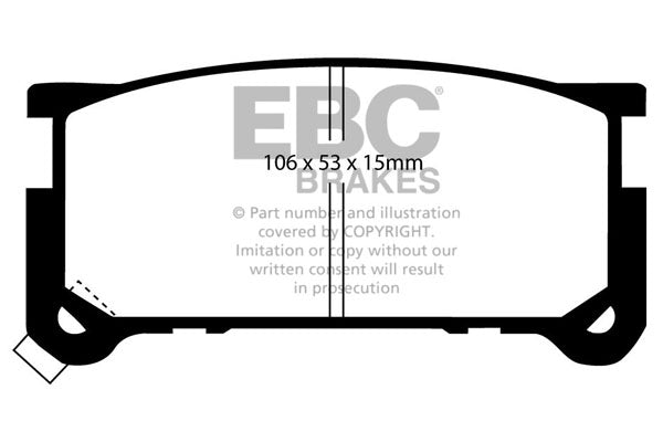 Pastiglie Freni EBC Ultimax Anteriore SUBARU Leone (Series 2) AB2 1.6 Cv  dal 1984 al 1986 Pinza  Diametro disco 230mm