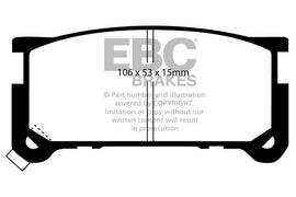 Pastiglie Freni EBC Ultimax Anteriore SUBARU Leone (Series 2) AB2 1.6 Cv  dal 1984 al 1986 Pinza  Diametro disco 230mm