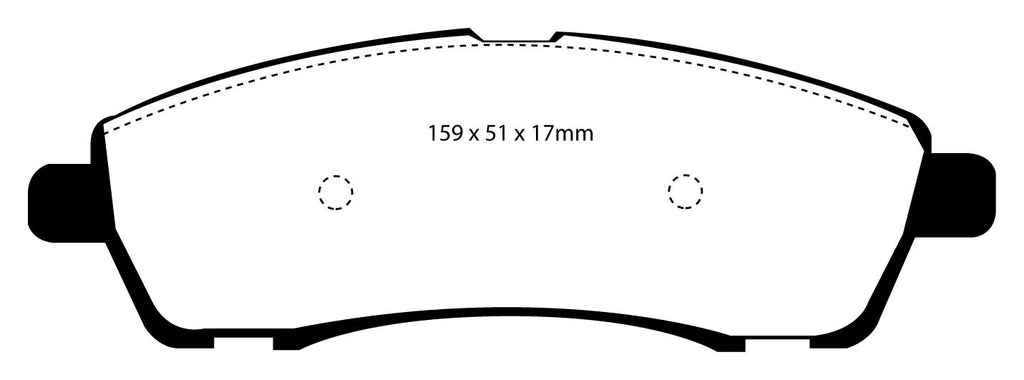 Pastiglie Freni EBC Extra-Duty Verdi Serie 6000 Posteriore FORD Excursion 5.4 Cv  dal 2000 al 2002 Pinza  Diametro disco 326mm