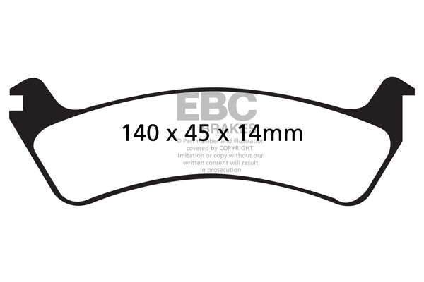 Pastiglie Freni EBC Extra-Duty Verdi Serie 6000 Posteriore FORD Windstar 3 Cv 147 dal 1999 al 2001 Pinza  Diametro disco 284mm