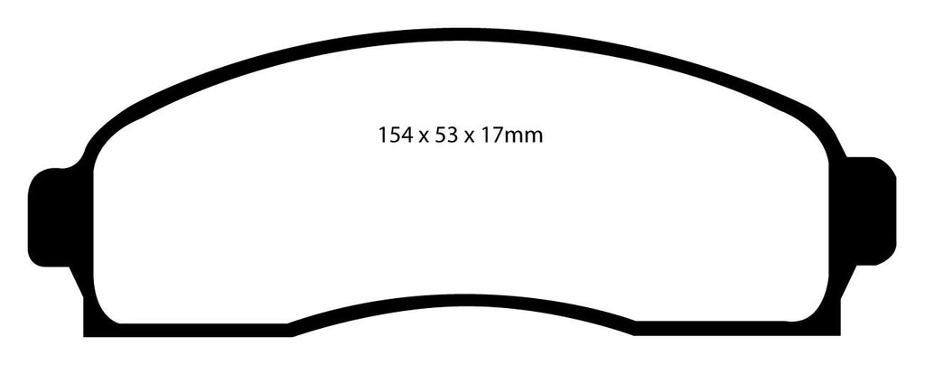 Pastiglie Freni EBC Extra-Duty Verdi Serie 6000 Anteriore FORD Explorer (USA) 4 Cv  dal 2002 al 2005 Pinza  Diametro disco 305mm