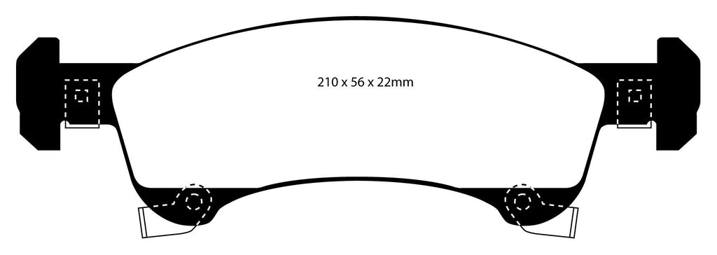 Pastiglie Freni EBC Extra-Duty Verdi Serie 6000 Anteriore FORD Expedition 4.6 Cv  dal 2002 al 2006 Pinza  Diametro disco 330mm