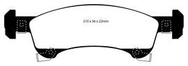 Pastiglie Freni EBC Extra-Duty Verdi Serie 6000 Anteriore FORD Expedition 4.6 Cv  dal 2002 al 2006 Pinza  Diametro disco 330mm