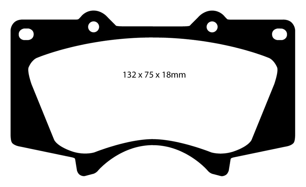 Pastiglie Freni EBC Extra-Duty Verdi Serie 6000 Anteriore TOYOTA FJ Cruiser 4 Cv 239 dal 2007 al 2009 Pinza  Diametro disco 318mm