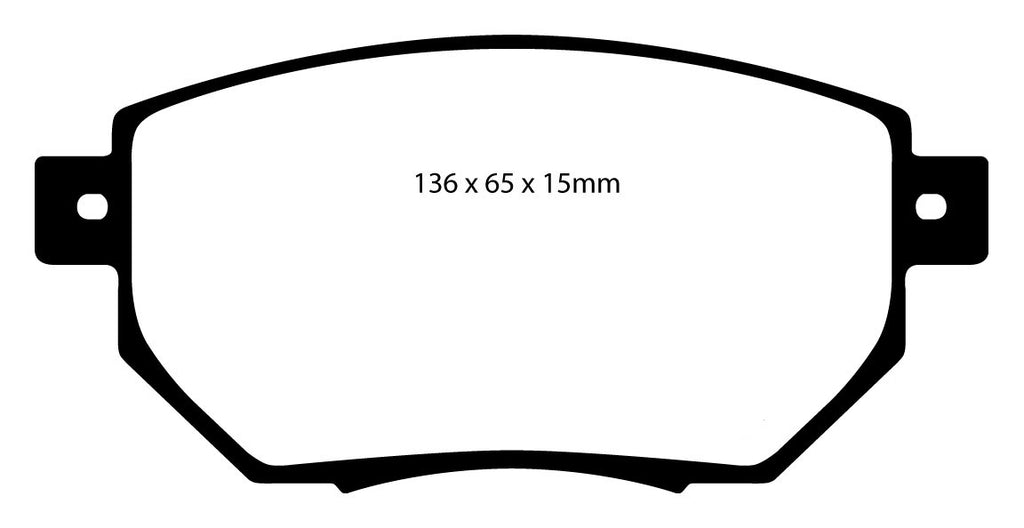 Pastiglie Freni EBC Extra-Duty Verdi Serie 6000 Anteriore NISSAN Murano Z50 3.5 Cv  dal 2003 al 2006 Pinza Tokico Diametro disco 320mm