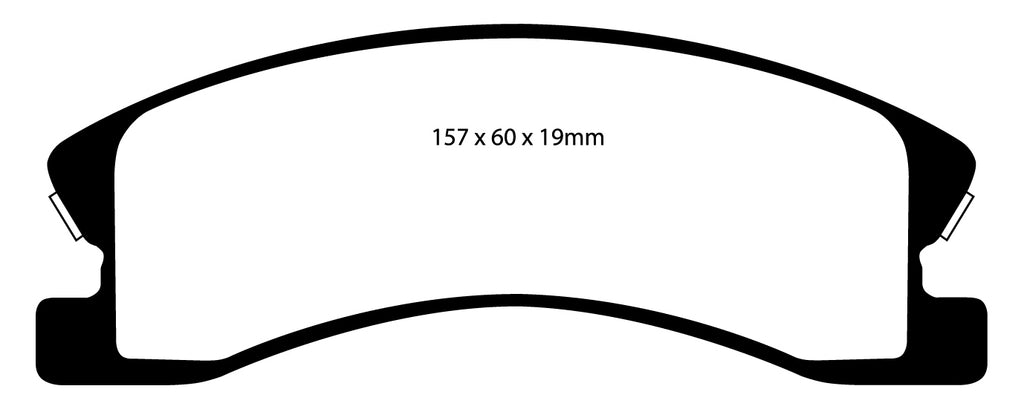 Pastiglie Freni EBC Extra-Duty Verdi Serie 6000 Anteriore JEEP Grand Cherokee 2.7 TD Cv  dal 2001 al 2005 Pinza Akebono Diametro disco 305mm