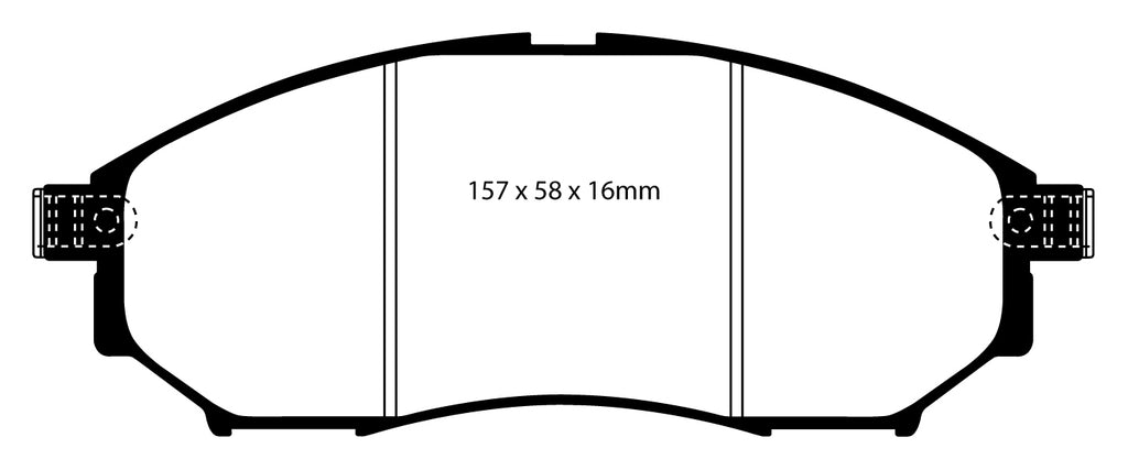 Pastiglie Freni EBC Extra-Duty Verdi Serie 6000 Anteriore NISSAN Murano Z50 3.5 Cv  dal 2003 al 2009 Pinza Sumitomo Diametro disco 320mm