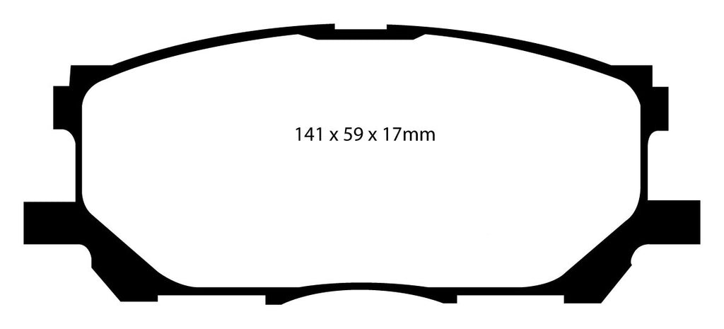 Pastiglie Freni EBC Extra-Duty Verdi Serie 6000 Anteriore LEXUS RX300 3 Cv  dal 2003 al 2007 Pinza  Diametro disco 319mm