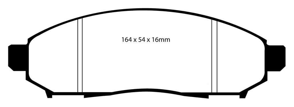 Pastiglie Freni EBC Extra-Duty Verdi Serie 6000 Anteriore NISSAN Pathfinder 2.5 TD Cv  dal 2005 al 2012 Pinza Tokico Diametro disco 295mm