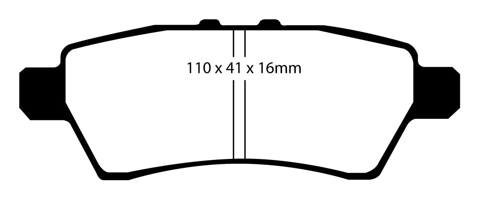 Pastiglie Freni EBC Extra-Duty Verdi Serie 6000 Posteriore NISSAN Pathfinder 2.5 TD Cv  dal 2005 al 2012 Pinza Tokico Diametro disco 308mm