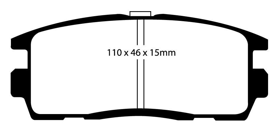 Pastiglie Freni EBC Extra-Duty Verdi Serie 6000 Posteriore OPEL Antara 2.0 TD Cv  dal 2007 al 2011 Pinza  Diametro disco 303mm