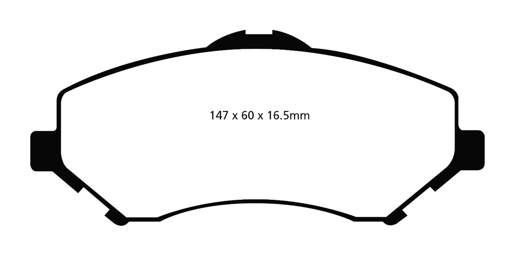 Pastiglie Freni EBC Extra-Duty Verdi Serie 6000 Anteriore FIAT Freemont 2.0 TD Cv 140 dal 2011 al 2016 Pinza  Diametro disco 302mm